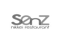 Logo Senz Restaurant en Escala de Grises